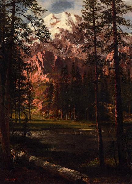 Albert Bierstadt Oil Painting Mountain Lake 2 - Click Image to Close